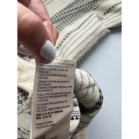 Anthropologie Women's Essential Beach Pants Beige Black Small - Picture 5 of 8